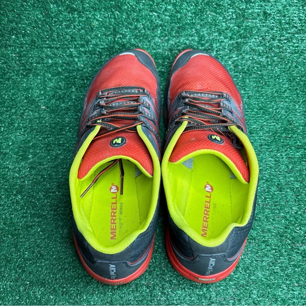 Merrell All Out Fuse‎ Red Low Top Barefoot Running Shoes Men's Size 12
